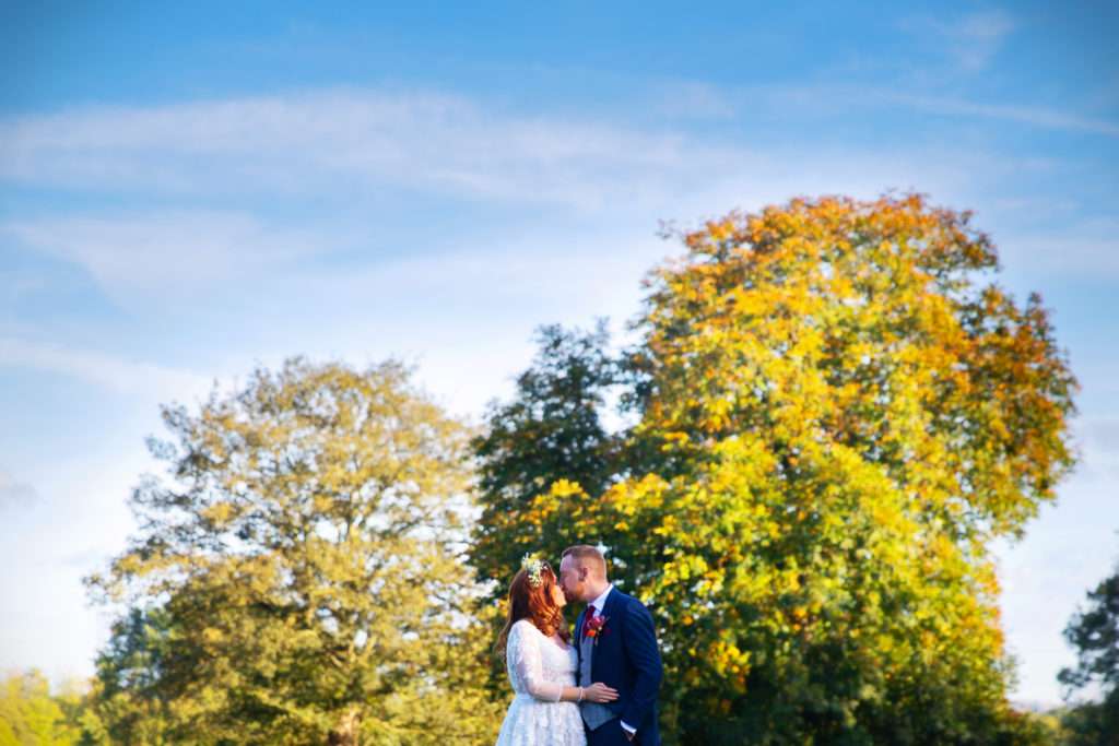 Autumn Wedding Couple Photograph